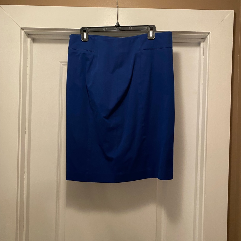 Ann Taylor Royal Blue Stretch Pencil Skirt, 10